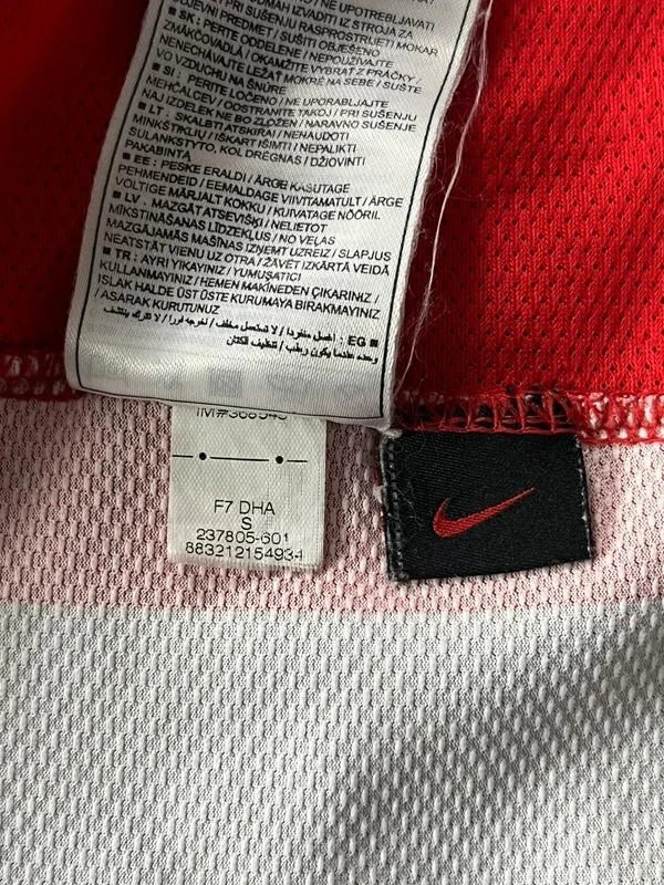Vintage 2007-08 Nike Atlético Madrid red white home soccer jersey Size S – photo 11